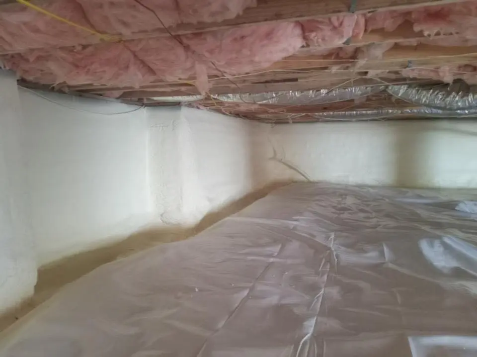 Crawl space encapsulation with closed-cell spray foam for Attic Insulation in Watchung